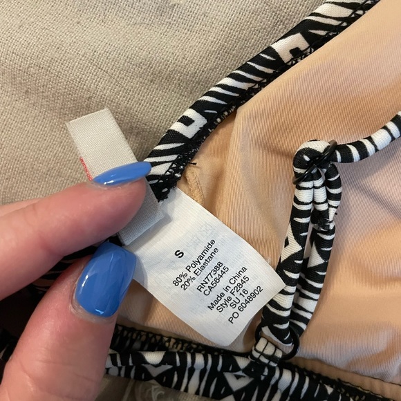 J. crew black and white pattern swim top - Picture 4 of 4